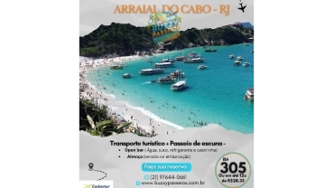 ARRAIAL DO CABO (ESCUNA + OPEN BAR)